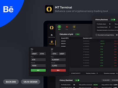 MT Terminal - Crypto Trading Tool [Behance case]