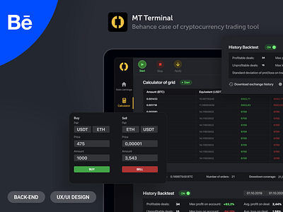 MT Terminal - Crypto Trading Tool [Behance case] backend blockchain crypto cryptocurrency dashboard design process design research developing financial fintech fullstack platform trading trading platform ui ux блокчейн криптовалют трейдинг финтех