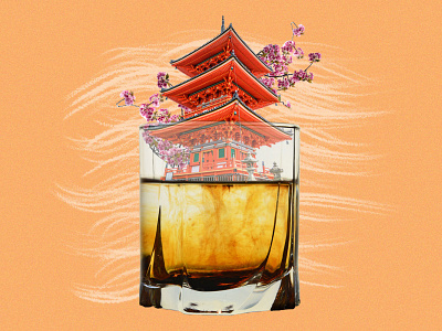 Japanese Bourbon alcohol bourbon cocktail collage japan japanese kyoto liquor photoshop rye sakura spirits tokyo whiskey