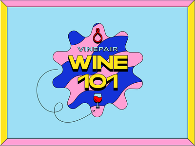 Wine 101 Podcast Logo 101 booze branding logo podcast podcast logo vinepair wine wine 101