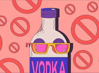 Cool Guy Vodka booze cocktail cool cool dude illustration spirits vector vodka