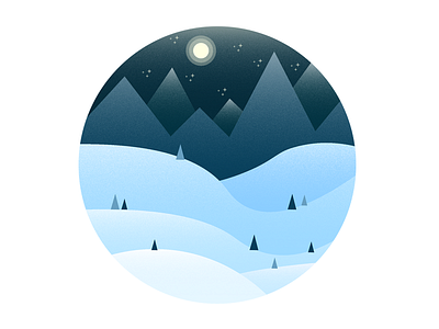 Snowy Mountains illustration mountains snow winter