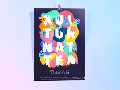Kulturnatten 2017 color copenhagen culture culture night illustration kulturnatten poster