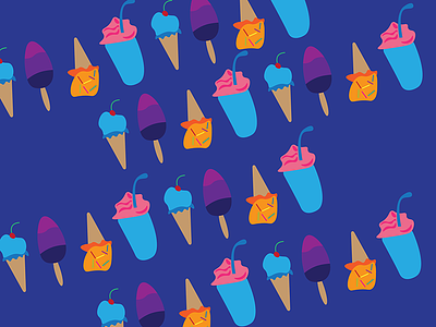 You scream, I scream ice cream ice cream icecream illustration illustrator pattern vector