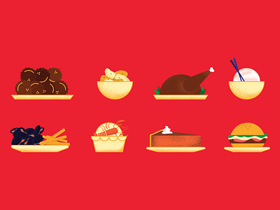 Food Icons food food icons icons illustration texture thanksgiving turkey