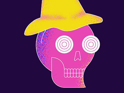 Skull cantina illustration illustrator mexican skull spooky texture vibes