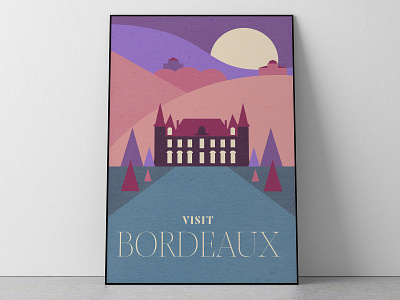 Bordeaux Travel Poster booze bordeaux burgundy cabernet sauvignon france french wine merlot poster travel vinepair vineyard wanderlust wine winery