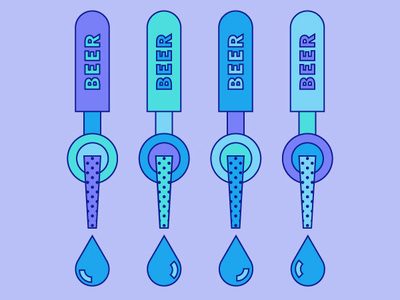 Breweries & Water Conservation vinepair illustration booze alcohol beer tap brewery beer water water conservation