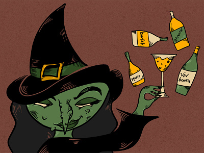 Wicked Juice alcohol apple pencil booze eastern europe halloween illustration ipad ipadpro procreate spooky wicked wine winery witch