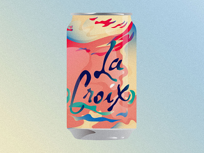 La Croix can colors illustration illustrator la croix seltzer sparkling water vector