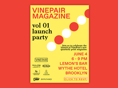 VinePair Magazine Launch Party Invitation brooklyn invitation invite launch launch party magazine publication vinepair wythehotel