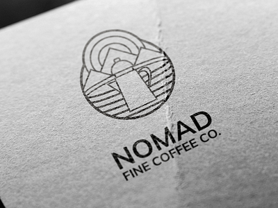 Nomad Fine Coffee Co branding coffee coffee logo design icon illustration logo typography