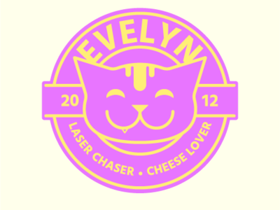 Evelyn badge brand branding design icon illustration logo neon typography vector