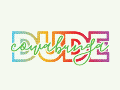 Cowabunga Dude branding cowabunga design illustration lettering tmnt typography vector