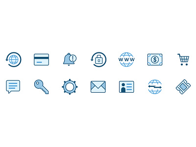 Blue Icon Set