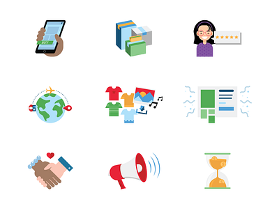 Second Set of Feature Icons design icon illustration illustrator logo ui vector vector illustration web