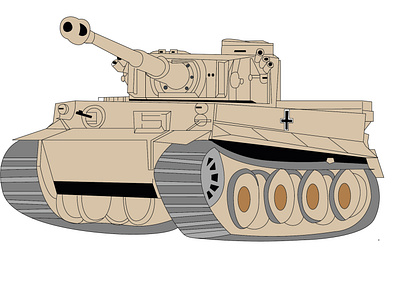Tiger H1 WW2 German Tank designed on Adobe Illustrator custom design design digital digital design german germany graphic design illustration logo tank ww2
