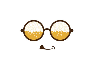 Beer Spectacles beer character foam frames glasses icon logo spectacles