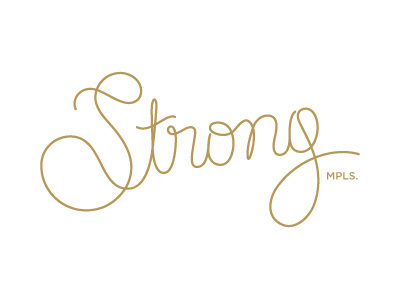 strong lettering single weight strong type