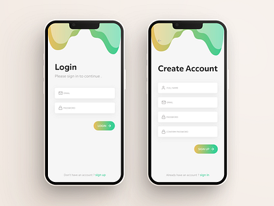 login and sign up page android graphic design ios login login ui phone sign up sign up ui ui