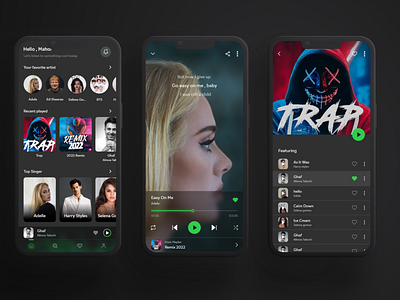 music player android design graphic design ios ui