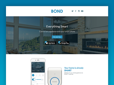 Bond Landing Page app interface landing page ui web web design