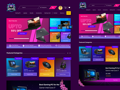 Gaming PC Website app design ui uiux ux we