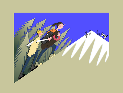 Take a Hike! alps animation characters color doodle hiking illustration mountains nature vector