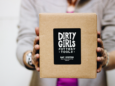 Dirty Girls in the Wild black and white hand drawn handwritten logo pottery