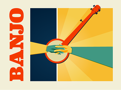 Banjo banjo music starburst