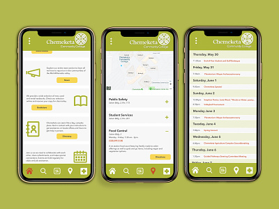 Chemeketa App Redesign app flat mobile ui ux web
