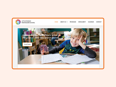 Little Friends Montessori banner ui ux web