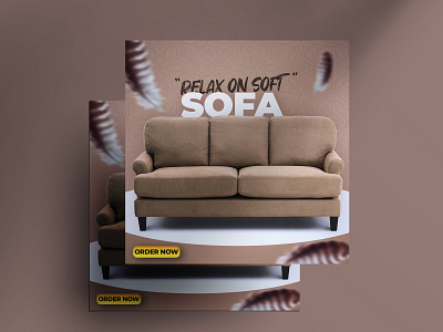 Relax on Soft SOFA (Social Media Post Desing) ad design branding design graphic design illustration social social media post design sofa post