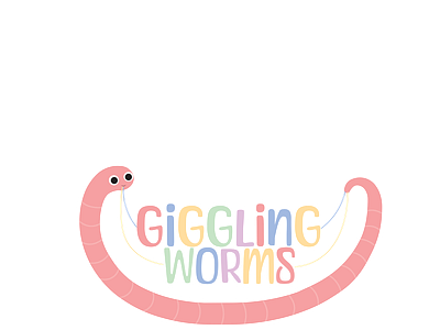 Worm design illustration logo