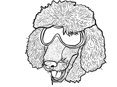 Dog portrait design illustration logo vector