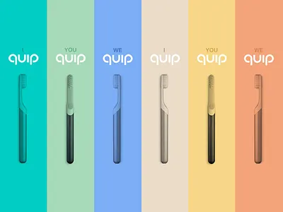 Ad campaign for Quip, the hippest toothbrush on the market ads branding campaign cta flat design marketing marketing campaign minimal poster ad quip toothbrush web banners