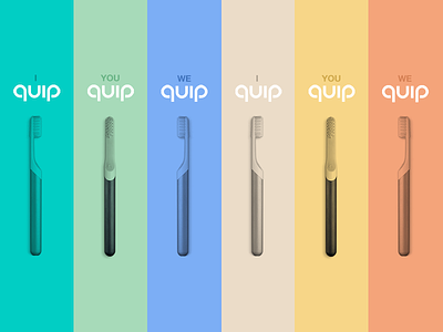 Ad campaign for Quip, the hippest toothbrush on the market ads branding campaign cta flat design marketing marketing campaign minimal poster ad quip toothbrush web banners