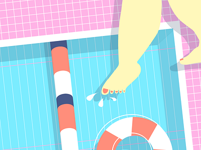 Makin' a splash flat illustration illustration pool swimming