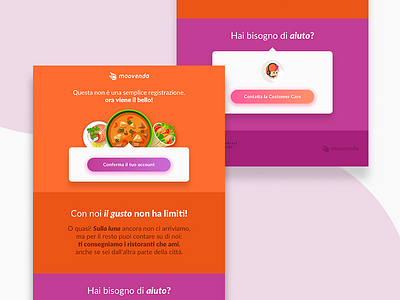 Mail Template 🍊🍇 buttons care customer customercare delivery email emails food mail orange purple template
