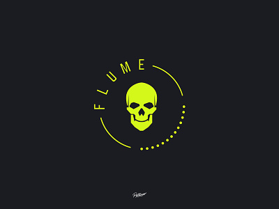 Flume art brand branding design instagram logo skull