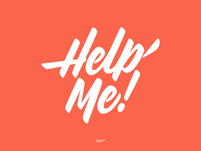 Help Me! brand calligraphy design instagram lettering logo orange typography