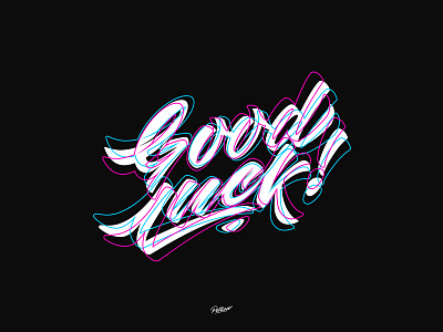 Good Luck! bold brand instagram lettering logo neon typography