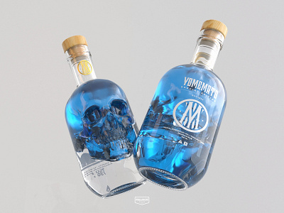 YOMEMATO 3d bottle brand branding cinema4d design drink logo poison poisonous skull typography