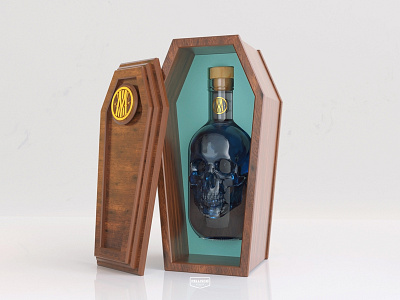 YOMEMATO brand branding coffin design drink logo package packaging poison poisonous skull