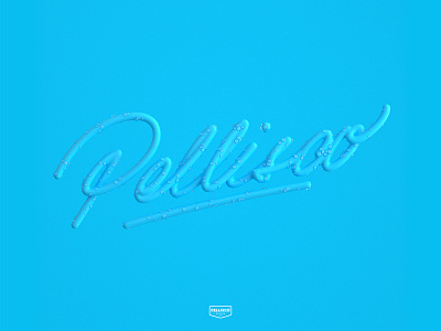 Pellisco Brand 3d blue brand branding calligraphy candy cinema4d color design lettering logo typography water