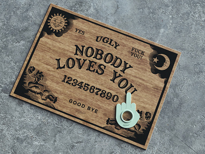 Ugly Board 3d cinema4d design mistery ouija ouija board wood