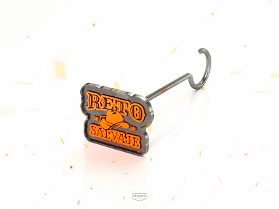 Reto Salvaje 3d brand branding cinema4d farm fire iron logo metal western