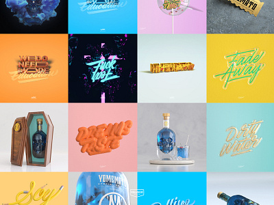 3D Trash! 3d brand branding calligraphy cinema4d color design lettering logo typography