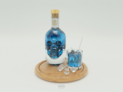 YOMEMATO 3d bottle branding cinema4d cocktail color design drink logo packaging poison poisonous skull typography