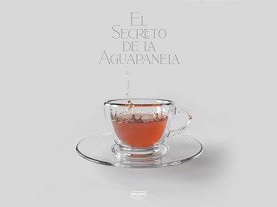 El Secreto de la Aguapanela 3d art direction brand branding cinema design drink glass typography